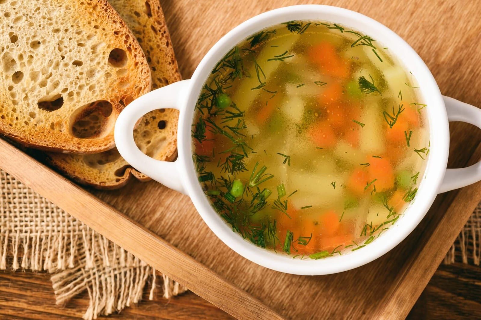 diabetic friendly chicken noodle soup meal in a slow cooker