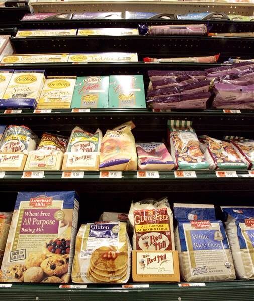gluten free products on shelves