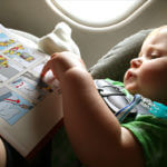 Baby traveling by plane