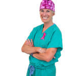 Smiling nurse with no background