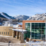 AVH building east entrance in winter