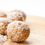 Handmade sweet candy balls with coconut shavings