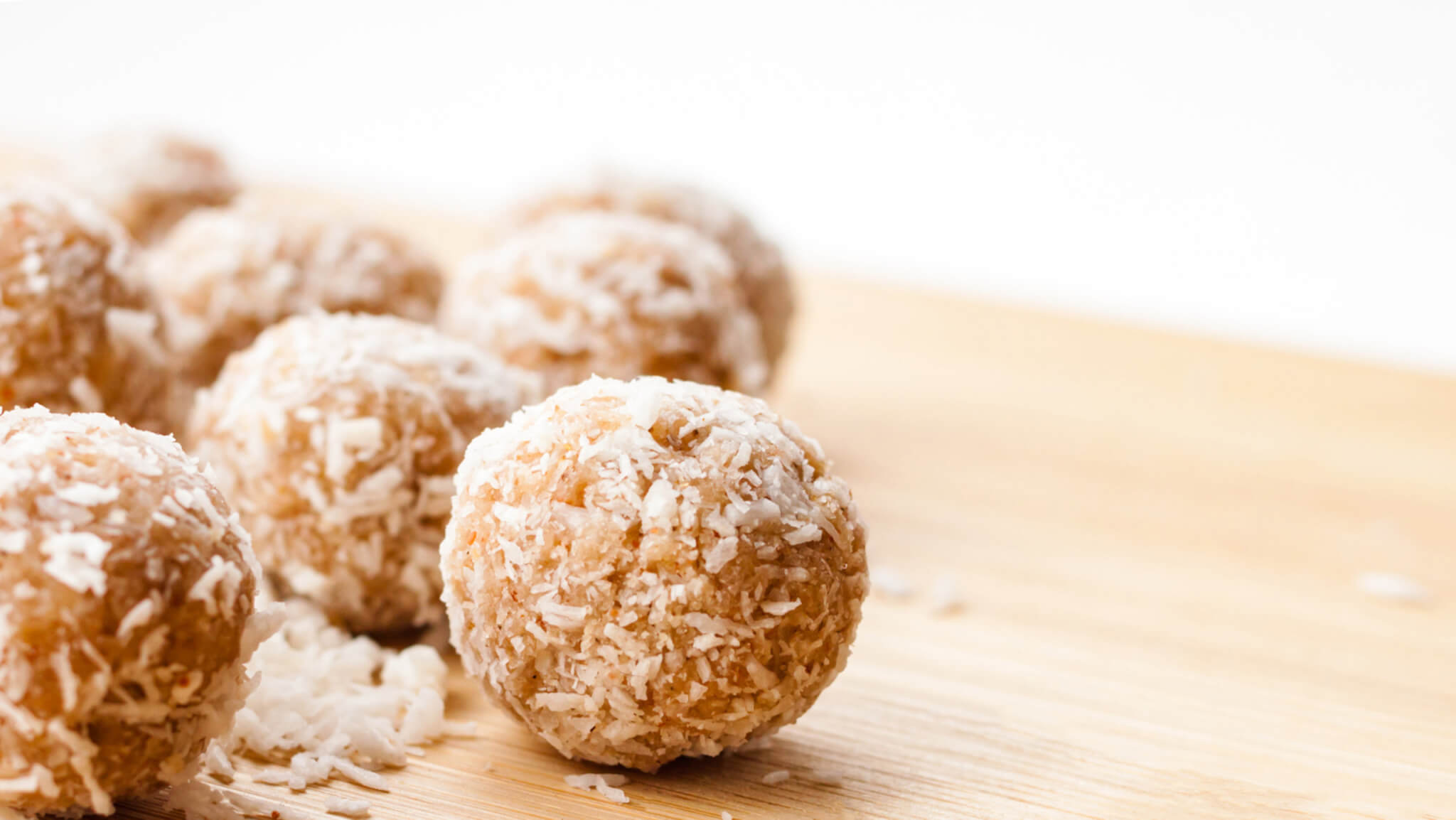 Handmade sweet candy balls with coconut shavings