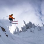 skier taking a jump
