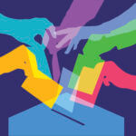 casting ballots illustration