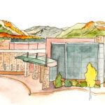 AVH main campus watercolor illustration