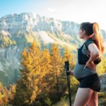 Pregnant Women Hiking in the Mountains