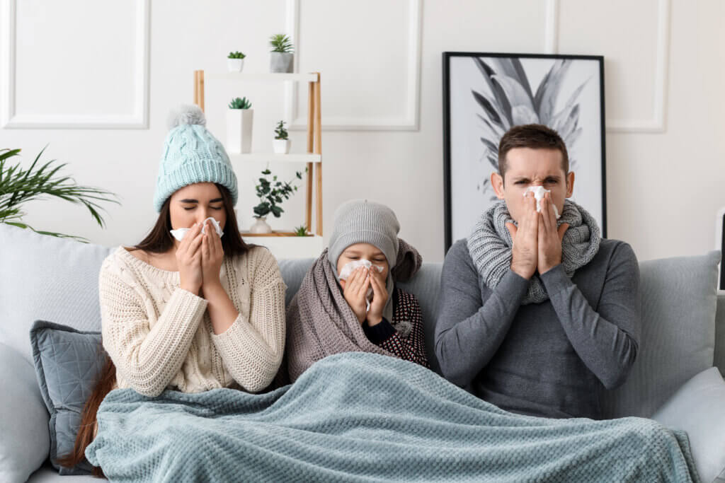 Family ill with flu at home - Comparing RSV COVID and Flu Symptoms