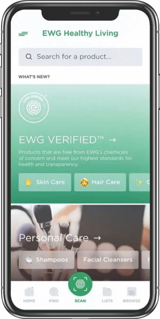 screenshot of the ewg healthy living app - Staff picks mind and body apps
