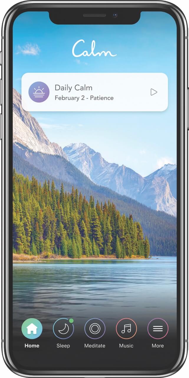 screenshot of the calm app - Staff picks mind and body apps