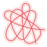 Red squiggles outlined in pink to demonstrate anxiety for heartfelt advice article
