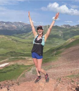 lauren mitchen on a trail run