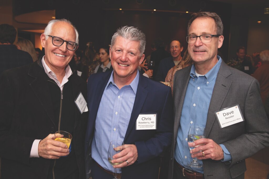 From left to right: John Sarpa – AVHF Board Chair, Dr. Chris Roseberry – AVH Chief of Medical Staff, Dave Ressler – Aspen