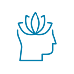 elevating men's health head with flower icon