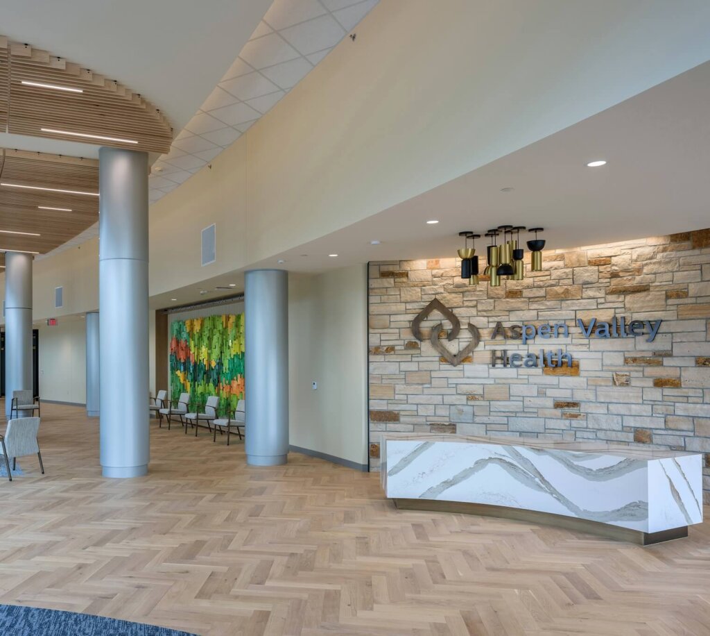 aspen valley health lobby with new name may 7, 2025