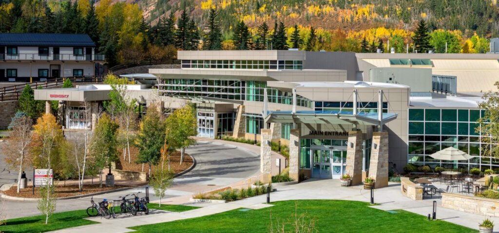 aerial view of the Aspen Valley Health medical center where upper endoscopy procedure services are offered and performed